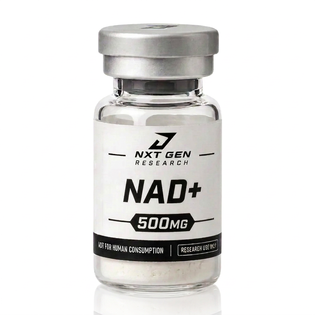 NAD+ 500 mg research compound vial, research use only